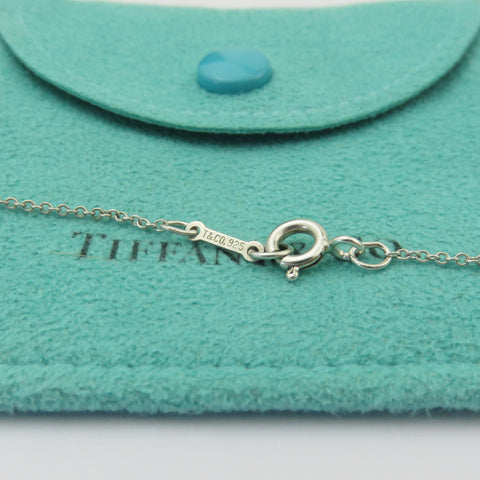 TIFFANY & CO 925 Sterling Silver Kiss X Pendant Necklace with Pouch