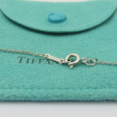 TIFFANY & CO 925 Sterling Silver Kiss X Pendant Necklace with Pouch