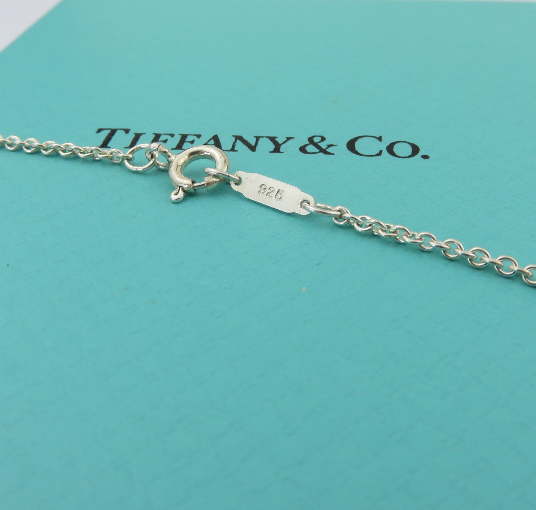 TIFFANY & CO 925 Sterling Silver 18K Gold Triple Bow Ribbon Pendant Necklace