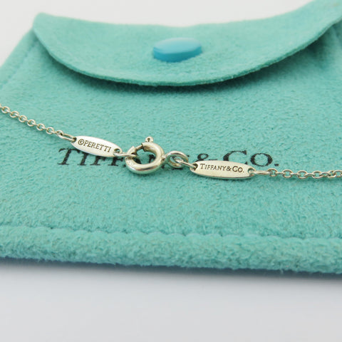 TIFFANY & CO 925 Sterling Silver Diamonds By The Yard Pendant Necklace