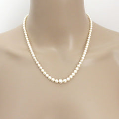 Mikimoto 925 Sterling Silver Four Leaf Clover Akoya Pearl Necklace 40cm