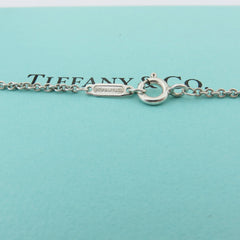 TIFFANY & CO 925 Silver Mother of Pearl Return to Tiffany Double Heart Necklace