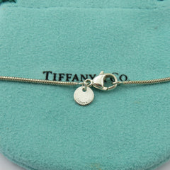 TIFFANY & CO 925 Sterling Silver Letter E Initial Choker Necklace
