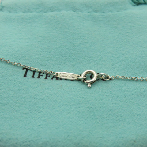 TIFFANY & CO 925 Silver Bone Return to Tiffany Double Heart Tag Pendant Necklace