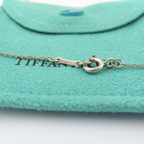 TIFFANY & CO 925 Sterling Silver Large Bean Pendant Necklace with Pouch