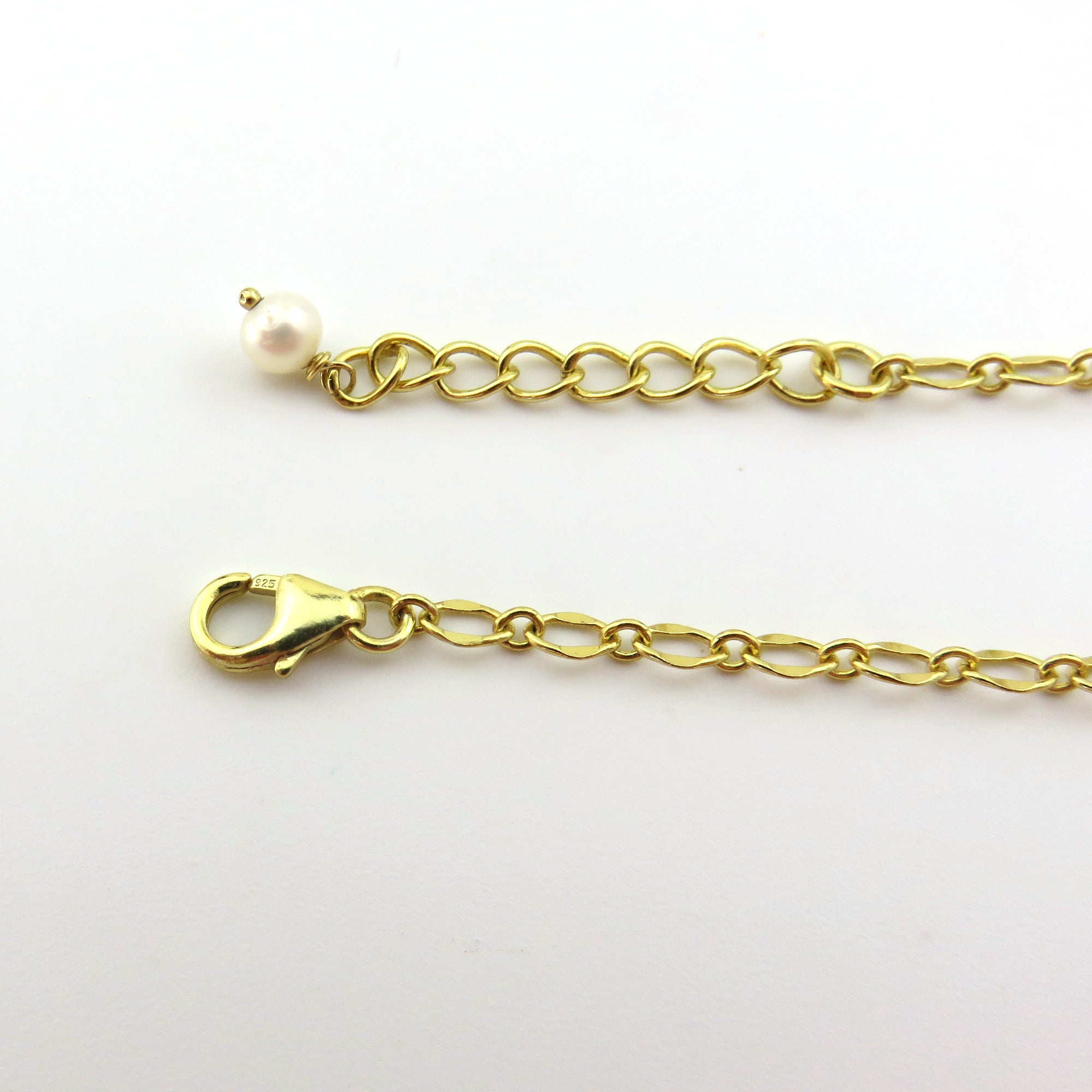 Genuine Freshwater Pearl Necklace Gold Plated 925 Silver Adjustable 41-43cm Box