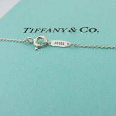 TIFFANY & CO 925 Silver Daisy Flower Key Diamond Necklace with Pouch Box