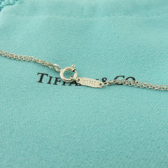 TIFFANY & CO 925 Silver Return to Tiffany Heart Tag Double Chain Necklace