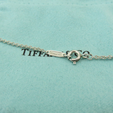 TIFFANY & CO 925 Silver Mother of Pearl Return to Tiffany Double Heart Necklace