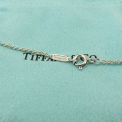TIFFANY & CO 925 Silver Mother of Pearl Return to Tiffany Double Heart Necklace