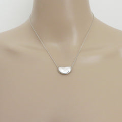 TIFFANY & CO 925 Sterling Silver Large Bean Pendant Necklace with Pouch