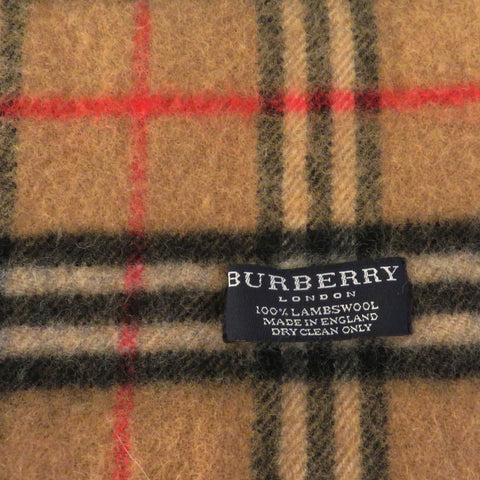 Burberry Archive Beige Check Lambswool Scarf Made in England Unisex