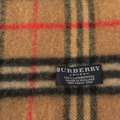 Burberry Archive Beige Check Lambswool Scarf Made in England Unisex
