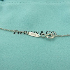 TIFFANY & CO 925 Sterling Silver Diamond Return to Tiffany Medium Heart Necklace