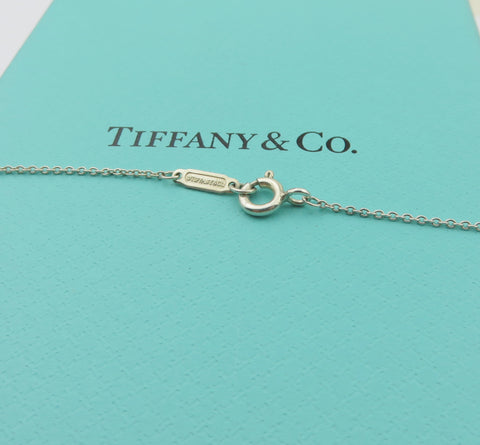 TIFFANY & CO 925 Sterling Silver 1837 Circle Pendant Necklace with Box