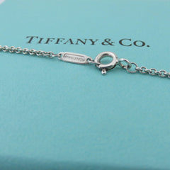 TIFFANY & CO 925 Sterling Silver Onyx Return to Tiffany Double Heart Necklace