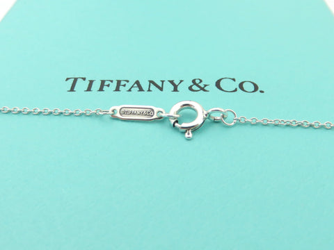TIFFANY & CO 925 Silver Notes Round Circle Pendant Necklace with Box