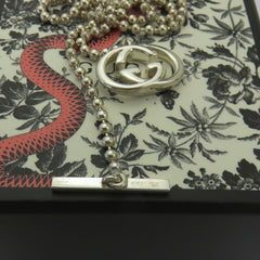 Gucci 925 Sterling Silver Interlocking G Toggle Unisex Necklace with Box