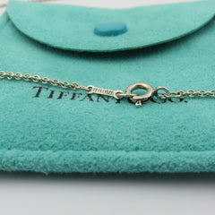 TIFFANY & CO 925 Sterling Silver Large Bean Pendant Necklace with Pouch