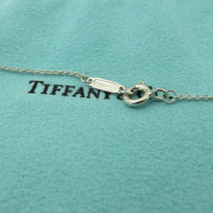 TIFFANY & CO 925 Sterling Silver T & CO Dangle Pendant Necklace with Pouch