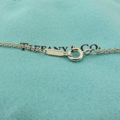 TIFFANY & CO 925 Silver Return to Tiffany Heart Tag Double Chain Necklace