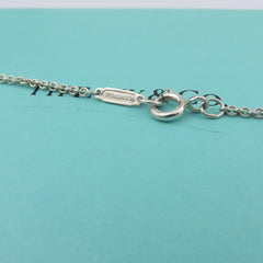 TIFFANY & CO 925 Sterling Silver Triple Heart Bar Pendant Necklace with Box