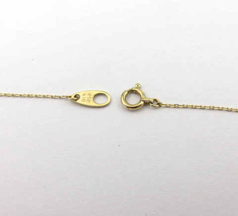 ete 10K Yellow Gold 5 Pearl Bar Necklace 38cm K10 YG Japan Designer Jewelry