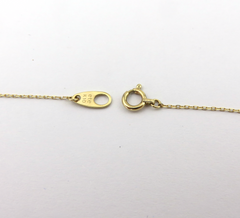 ete 10K Yellow Gold 5 Pearl Bar Necklace 38cm K10 YG Japan Designer Jewelry