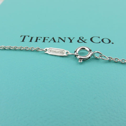 TIFFANY & CO 925 Sterling Silver 1837 Triple Drop Circle Pendant Necklace w/ Box