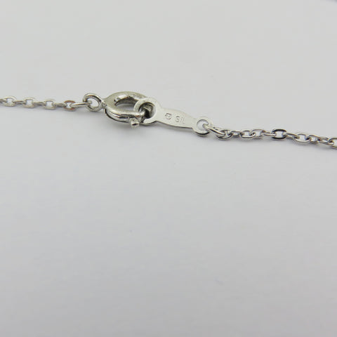 Mikimoto 925 Sterling Silver Four Leaf Clover Akoya Pearl Necklace 40cm