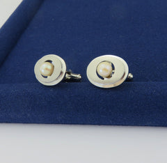 Vintage Japanese Akoya Pearl Strand Necklace 6.7-7mm 42cm & Matching Cufflinks