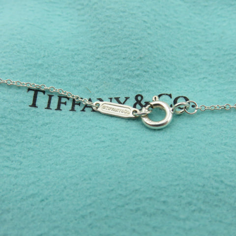 TIFFANY & CO 925 Sterling Silver 1837 Circle Pendant Necklace with Pouch
