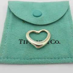 TIFFANY & CO 925 Sterling Silver Medium Open Heart Pendant Charm