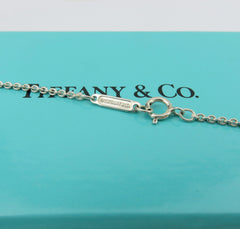 TIFFANY & CO 925 Sterling Silver 1837 Square Pendant Necklace