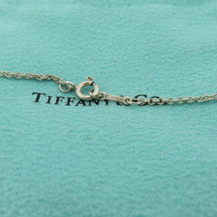 TIFFANY & CO 925 Sterling Silver Large Bean Pendant Necklace with Pouch
