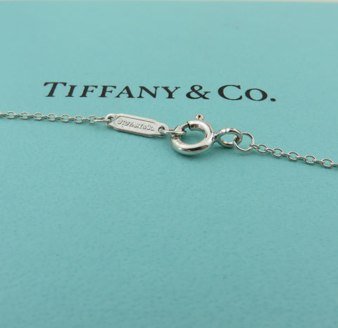 TIFFANY & CO 925 Sterling Silver 1837 Circle Pendant Necklace with Pouch
