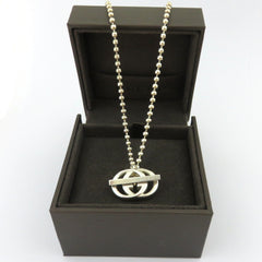 Gucci 925 Sterling Silver Interlocking G Toggle Unisex Necklace with Box