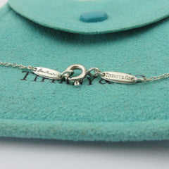 TIFFANY & CO 925 Sterling Silver Infinity Cross Pendant Necklace 