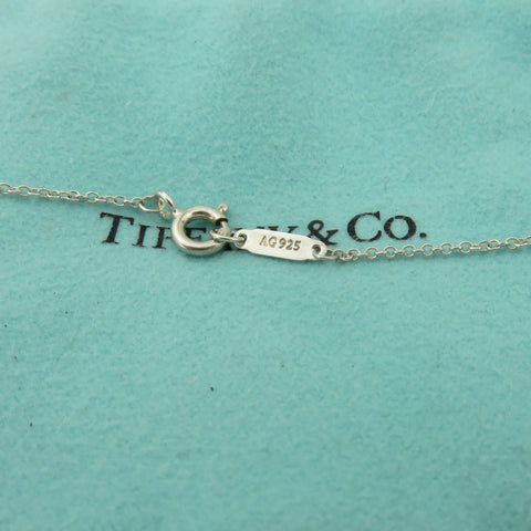 TIFFANY & CO 925 Sterling Silver 1837 Interlocking Circles Pendant Necklace