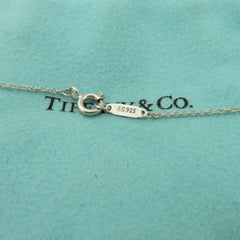 TIFFANY & CO 925 Sterling Silver 1837 Interlocking Circles Pendant Necklace 