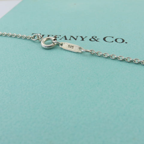 TIFFANY & CO 925 Silver Return to Tiffany Five Mini Heart Tag Dangle Necklace