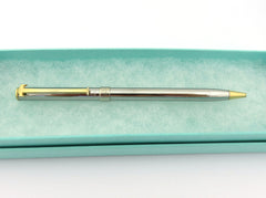Tiffany & Co T-clip in Brass with Ruthenium and Rose Gold Plate Ballpoint Pen