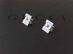 Gucci Sterling Silver G Logo Stud Earrings